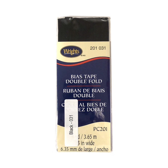 Black - Bias Tape Double Fold