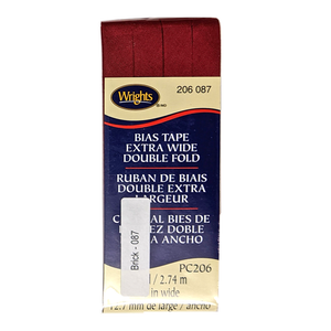 Brick - Bias Tape Double Fold Extra Wide