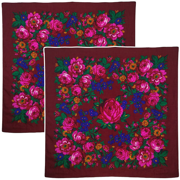 Burgundy - Kokum Scarf Sets