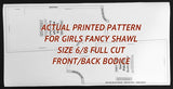 Girls Fancy Shawl Outfit: PATTERNS ONLY