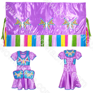 Girls 6-8 Fancy Shawl Outfit
