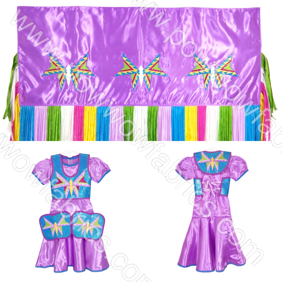 Girls 6-8 Fancy Shawl Outfit