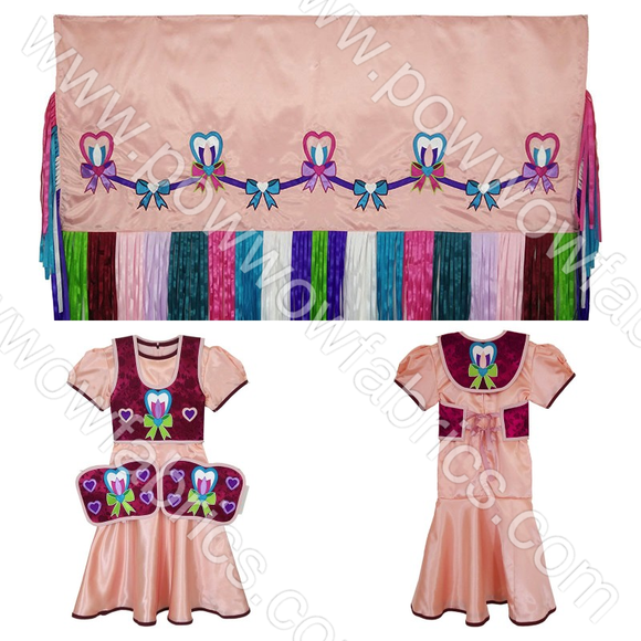 Girls 6-8 Full Cut Fancy Shawl Outfit