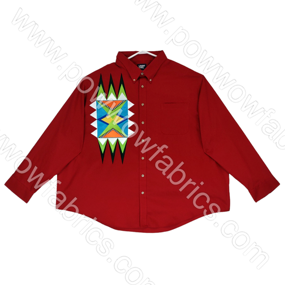 Mens 4XL Appliqued Shirt