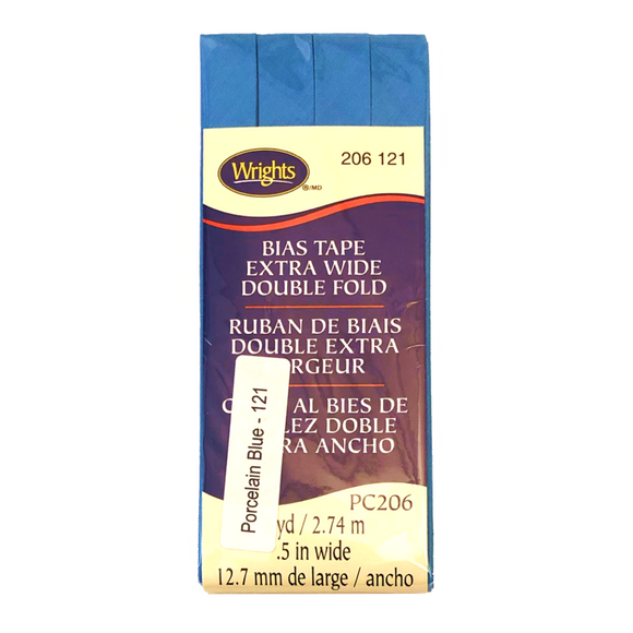 Porcelain Blue - Bias Tape Double Fold Extra Wide
