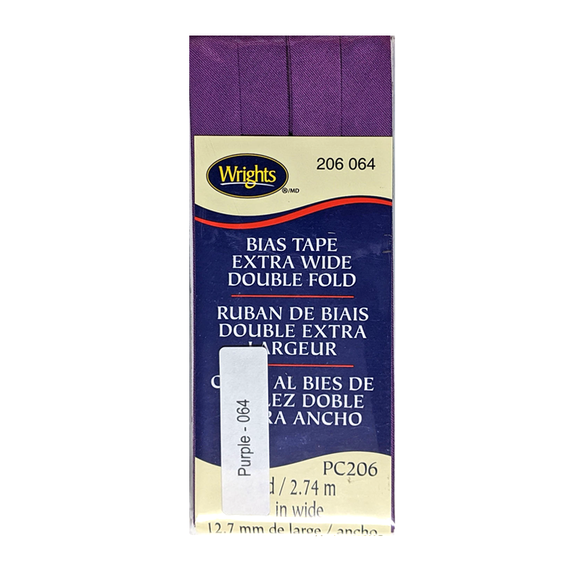 Purple - Bias Tape Double Fold Extra Wide