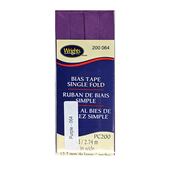 Purple - Bias Tape Single Fold