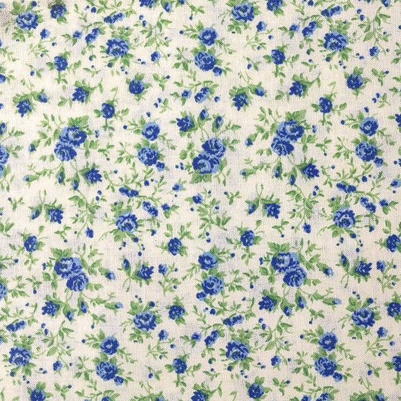 Royal Blue #4 - Cotton Calico