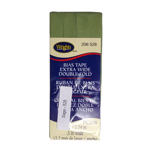 Sage - Bias Tape Double Fold Extra Wide