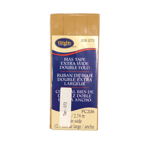 Tan - Bias Tape Double Fold Extra Wide