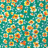 Turquoise Green #1 - Cotton Calico
