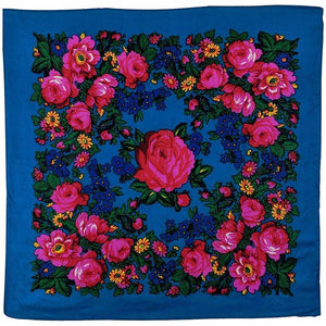 Turquoise - Floral Scarves