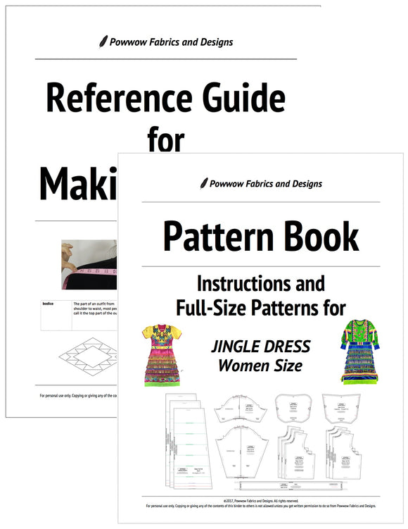 BUNDLE: Womens Jingle Dress Outfit Pattern Book + Reference Guide for Making Regalia