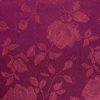 Burgundy - Floral Satin