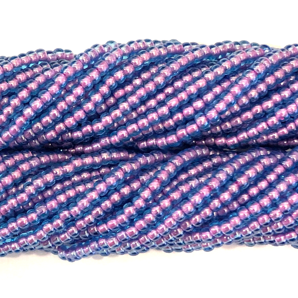 Color Lined Blue Amethyst - Size 10 Seed Beads