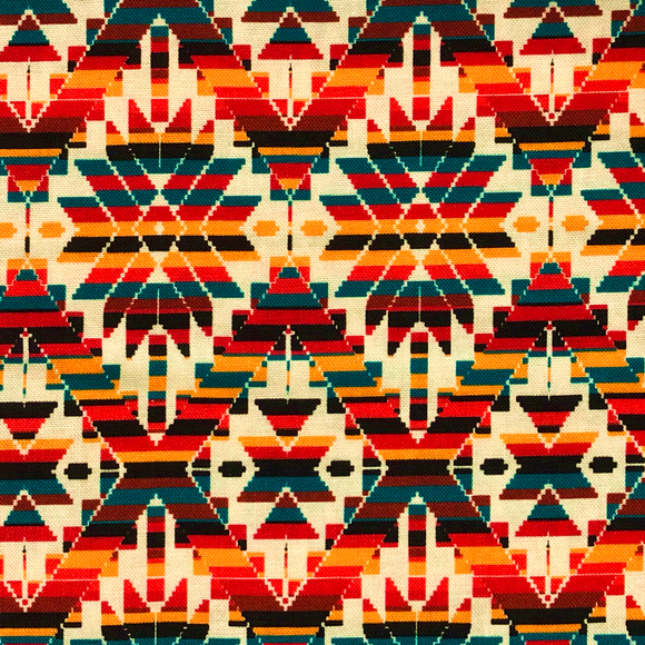 Cream: Mini Striped Geometric - Geo Native