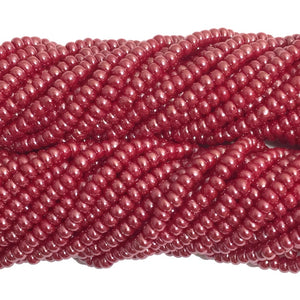 Dark Red Luster Opaque - Size 10 Seed Beads
