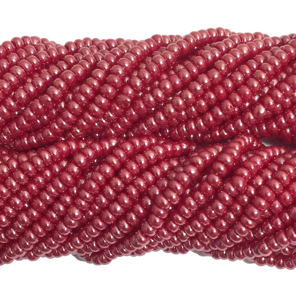 Dark Red Luster Opaque - Size 10 Seed Beads
