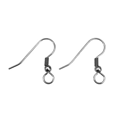 Earring Hooks (Stainless Steel), 5mm