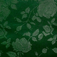 Forest Green - Floral Satin