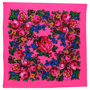 Hot Pink - Floral Scarves