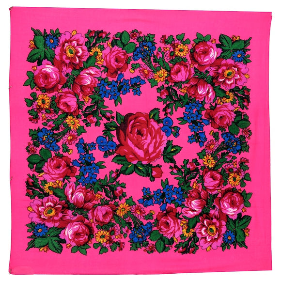 Hot Pink - Floral Scarves