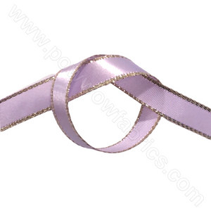 Lavender/Gold - 3/8" Metallic Ribbon