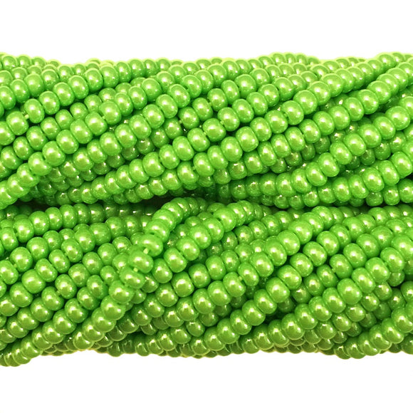 Lime Green Luster Opaque - Size 10 Seed Beads