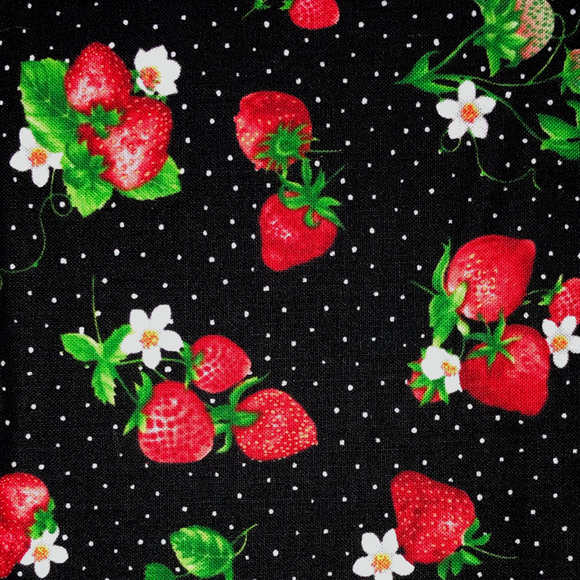 Black #29: Berries - Cotton Calico