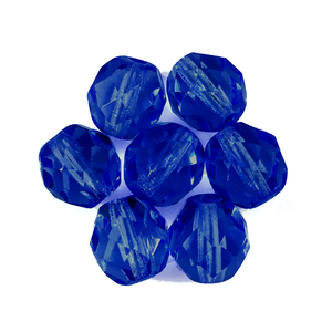 Montana Blue - Glass Fire Polished Beads, 8mm