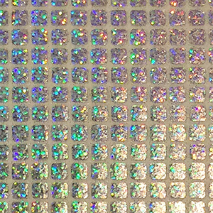 Silver - Sparkle Hologram Square