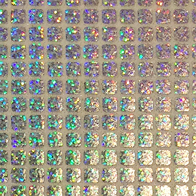 Silver - Sparkle Hologram Square