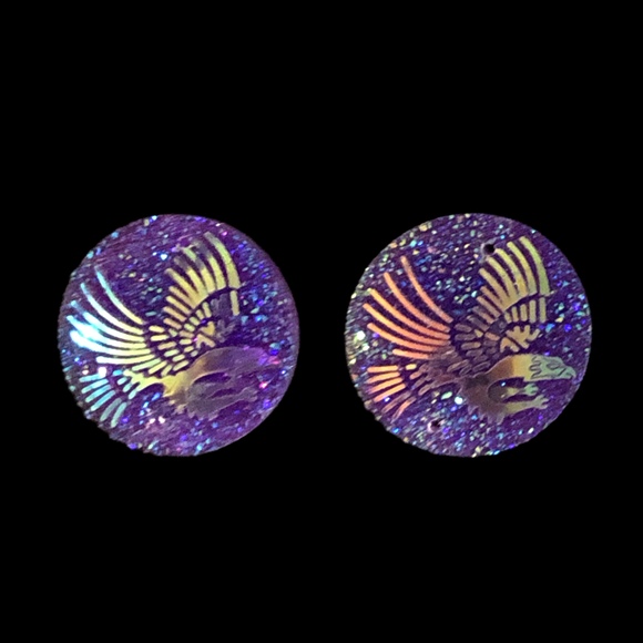 Purple Eagle Round - Gems