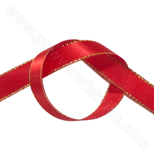 Red/Gold - 3/8" Metallic Ribbon