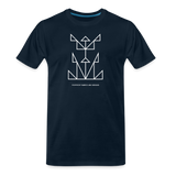 Powwow Fabrics Geometric Premium Organic T-Shirt - deep navy