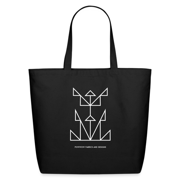 Powwow Fabrics Geometric Eco-Friendly Cotton Tote - black