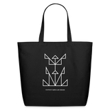 Powwow Fabrics Geometric Eco-Friendly Cotton Tote - black