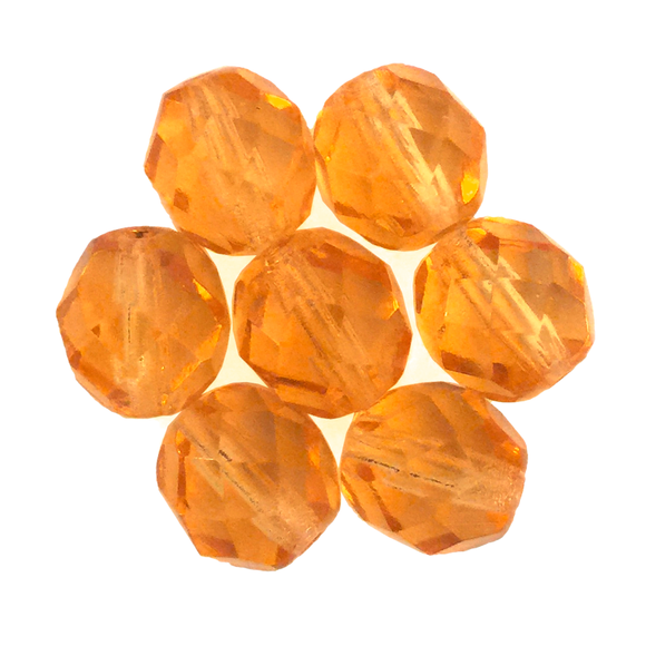 Topaz - Glass Fire Polished Beads, 8mm