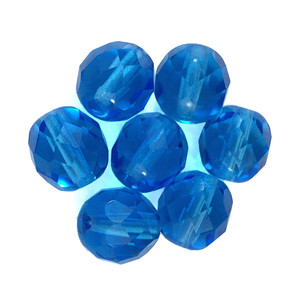 Turquoise - Glass Fire Polished Beads, 8mm