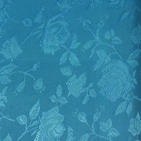 Turquoise - Floral Satin