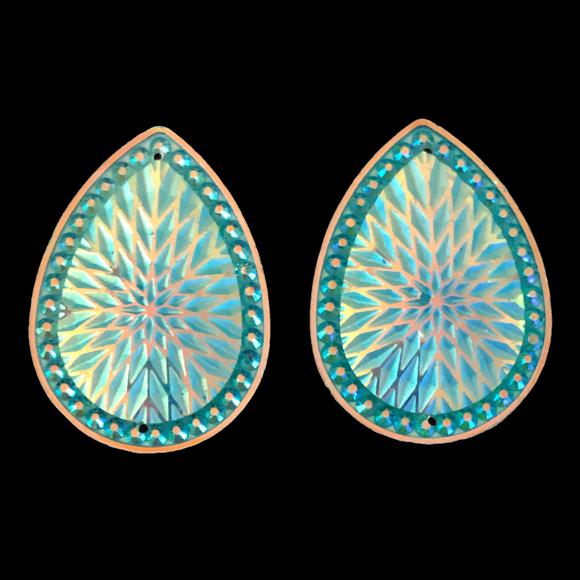 Turquoise Star Quilt Drop - Gems