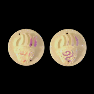 White Bear Paw Swirl Round - Gems
